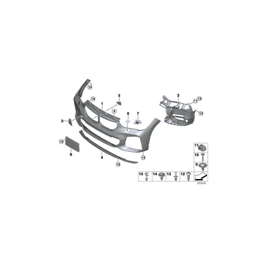 Genuine BMW 51118075879 F48 Bracket, Fog Lamp Left M (Inc. X1 20d, X1 18dX & X1 20i) | ML Performance UK