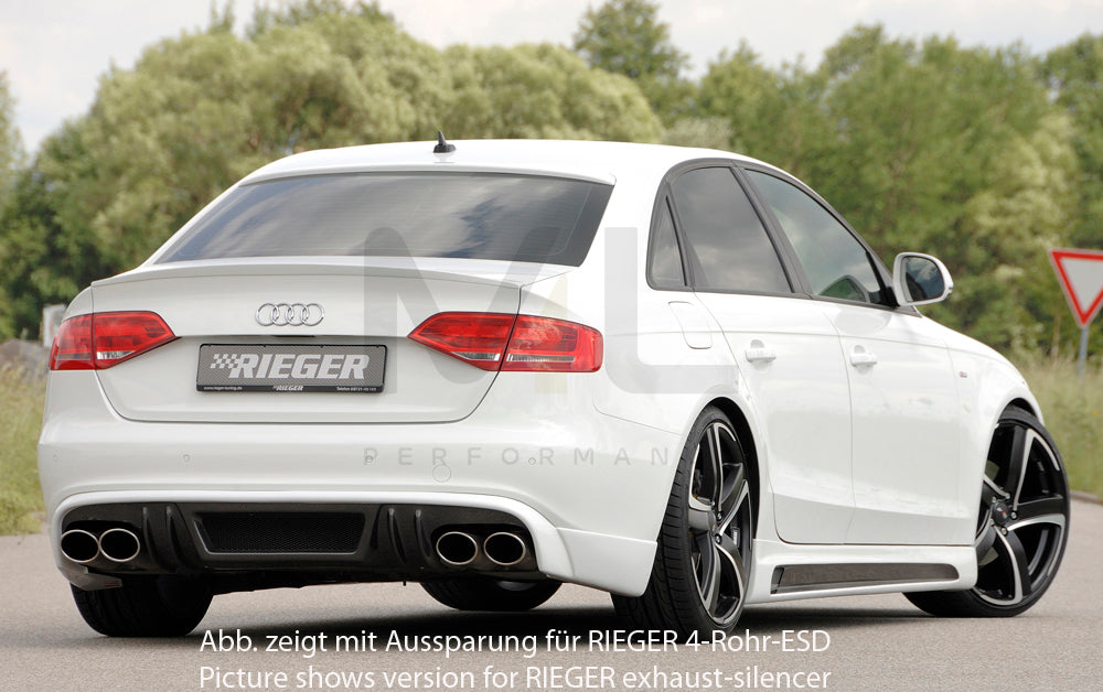 Rieger 00099080 Audi B8 B81 A4 Rear Diffuser 6 | ML Performance UK Car Parts