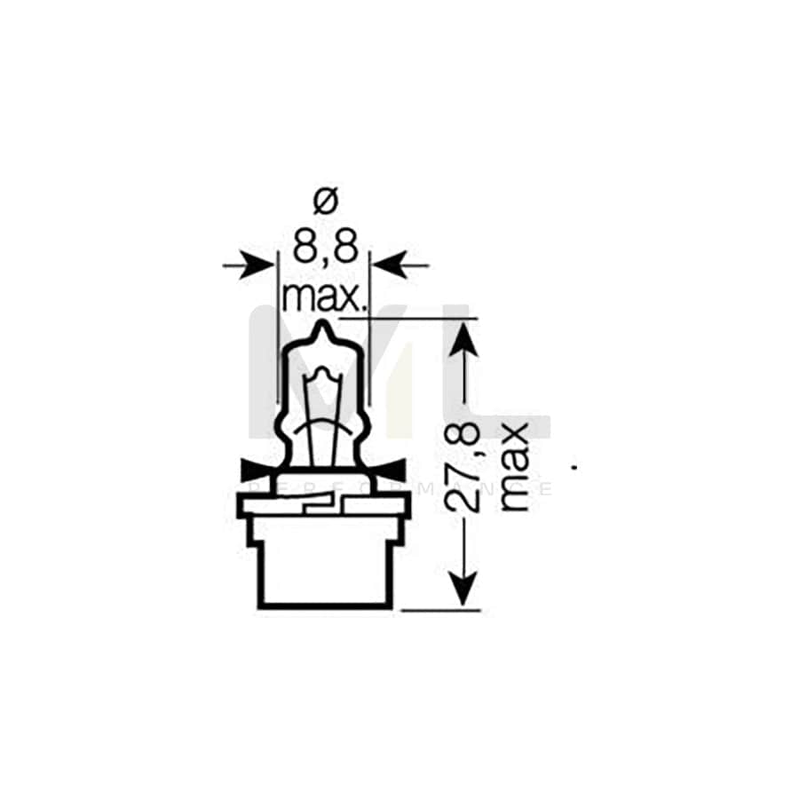 OSRAM 64124 MF Dashboard bulb 12V 5W, Socket Bulb, B10d | ML Performance Car Parts