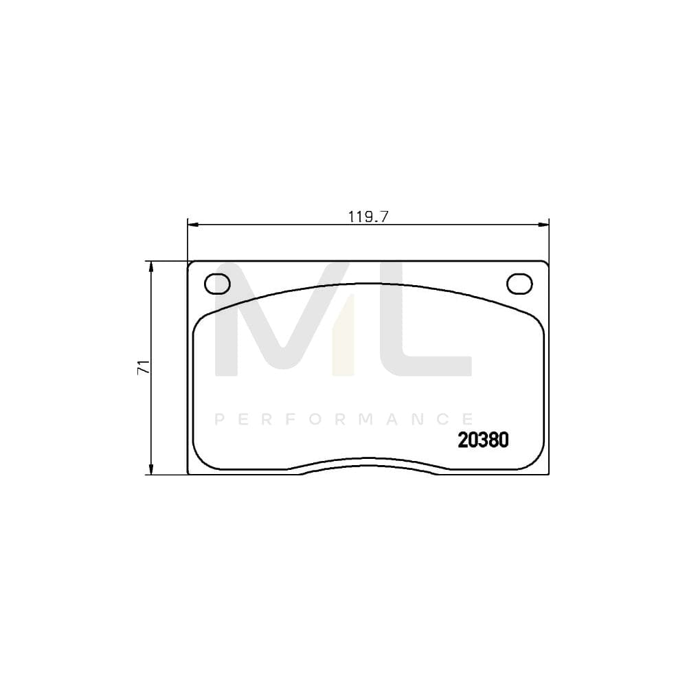 Hella 8DB 355 009-611 Brake Pad Set Not Prepared For Wear Indicator | ML Performance Car Parts