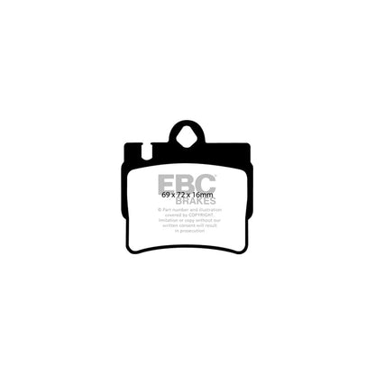 EBC PD02KR257 Mercedes-Benz C215 W220 Redstuff Rear Brake Pad & Plain Disc Kit 2 | ML Performance UK Car Parts