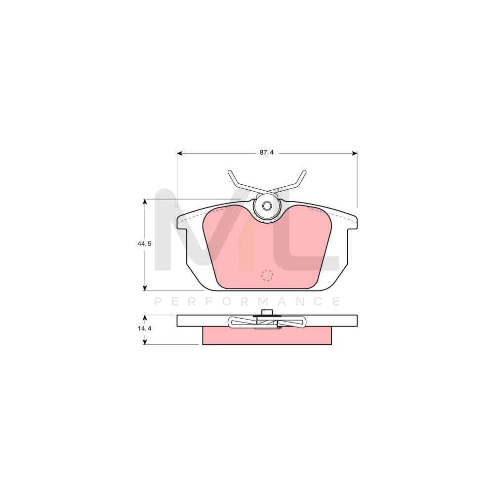 TRW Gdb466 Brake Pad Set Not Prepared For Wear Indicator, With Brake Caliper Screws, With Accessories | ML Performance Car Parts