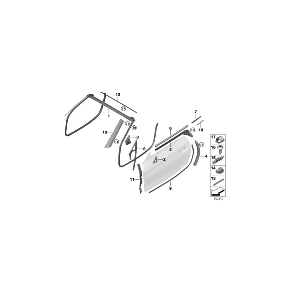 Genuine BMW 51717429625 G29 Sealing A-Pillar (Inc. Z4) | ML Performance UK Car Parts