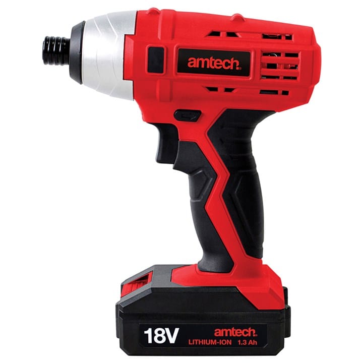 Amtech 18V Li-Ion Cordless 1/4 Inch Impact Driver | ML Performance DIY & Power Tools