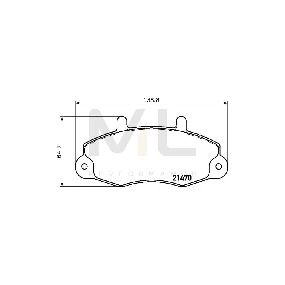 Hella 8DB 355 006-391 Brake Pad Set For Ford Transit Not Prepared For Wear Indicator | ML Performance Car Parts