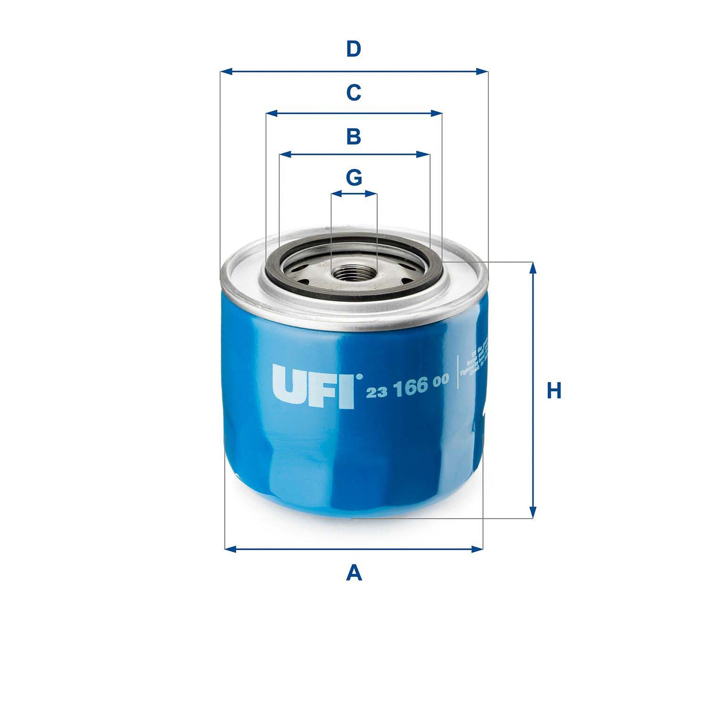 UFI 23.166.00 Oil Filter