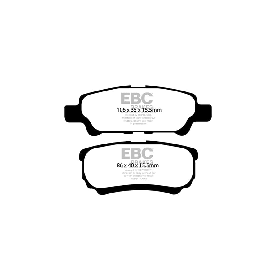 EBC PD06KR140 Chrysler Dodge Greenstuff Rear Brake Pad & USR Disc Kit (Inc. Sebring & Caliber) 2 | ML Performance UK Car Parts