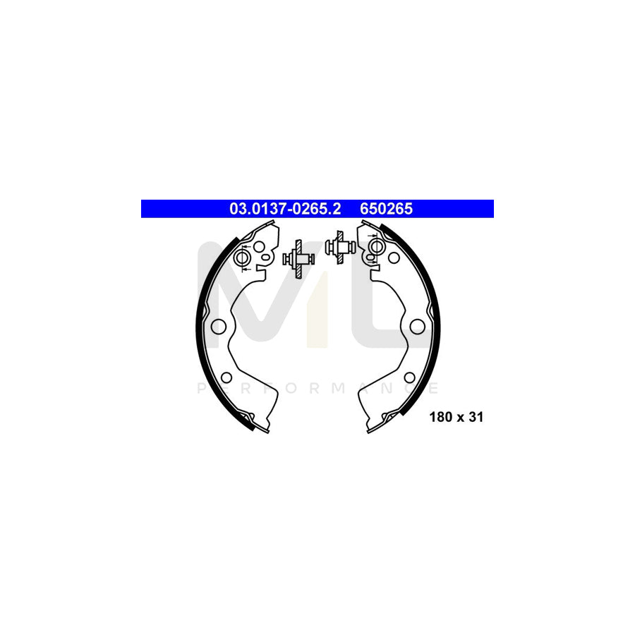 ATE 03.0137-0265.2 Brake Shoe Set | ML Performance Car Parts