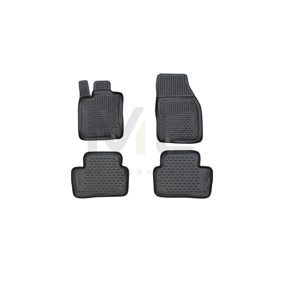 RIDEX 215A0924 Floor mat set for RENAULT Kadjar (HA_, HL_) Elastomer, Front and Rear, Black | ML Performance Car Parts