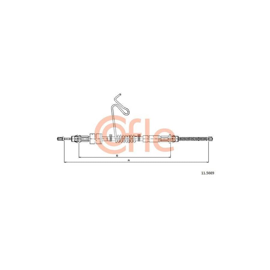 Cofle 11.5669 Hand Brake Cable For Ford Transit