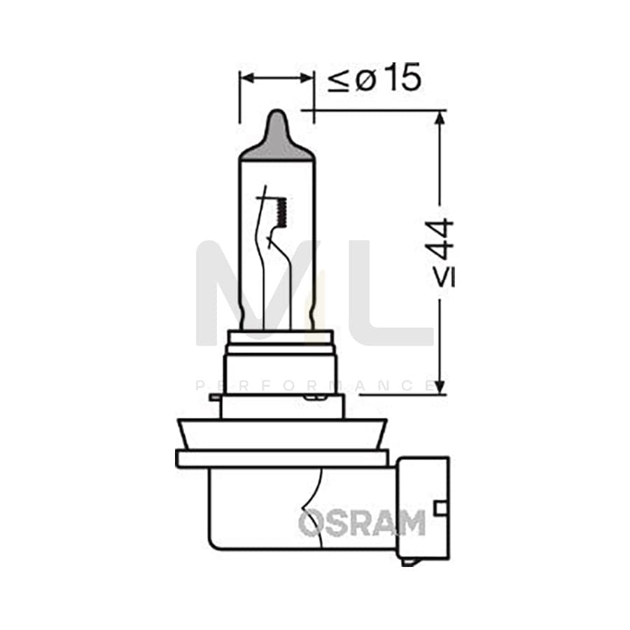 OSRAM 64211NBS-HCB Bulb, spotlight H11 12V 55W PGJ19-2 Halogen | ML Performance Car Parts