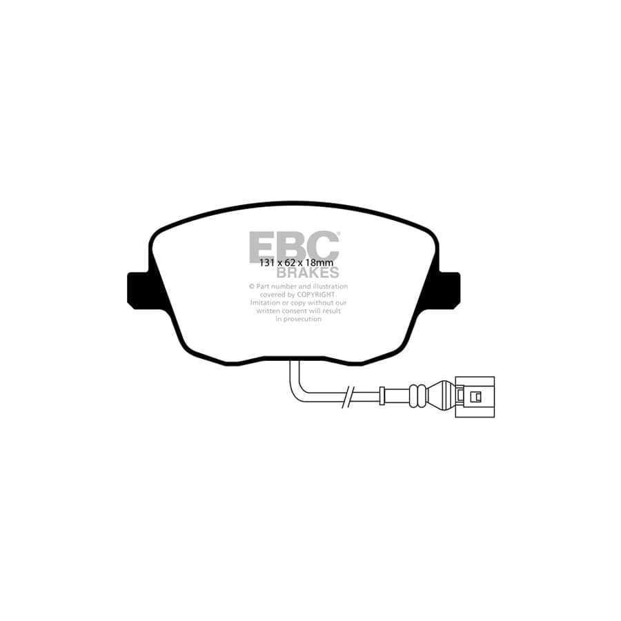 EBC PDKF1770 Seat Skoda VW Ultimax Front Brake Pad & Plain Disc Kit - Girling/TRW Caliper 2 | ML Performance UK Car Parts