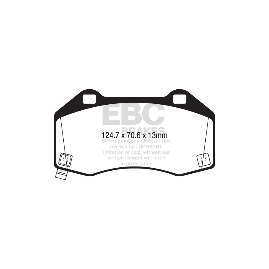 EBC DP22286 Abarth Mazda Greenstuff Front Brake Pads - Sumitomo Caliper (Inc. 124 Spider & MX5) 2 | ML Performance UK Car Parts