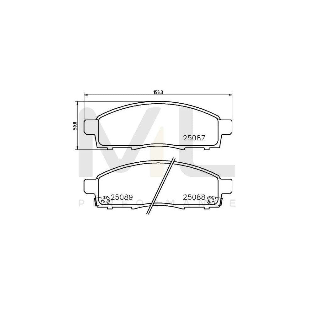 Brembo P 54 055 Brake Pad Set With Acoustic Wear Warning | ML Performance Car Parts