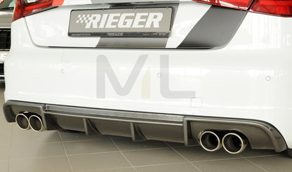 Rieger 00099356 Audi 8V A3 Rear Diffuser 2 | ML Performance UK Car Parts