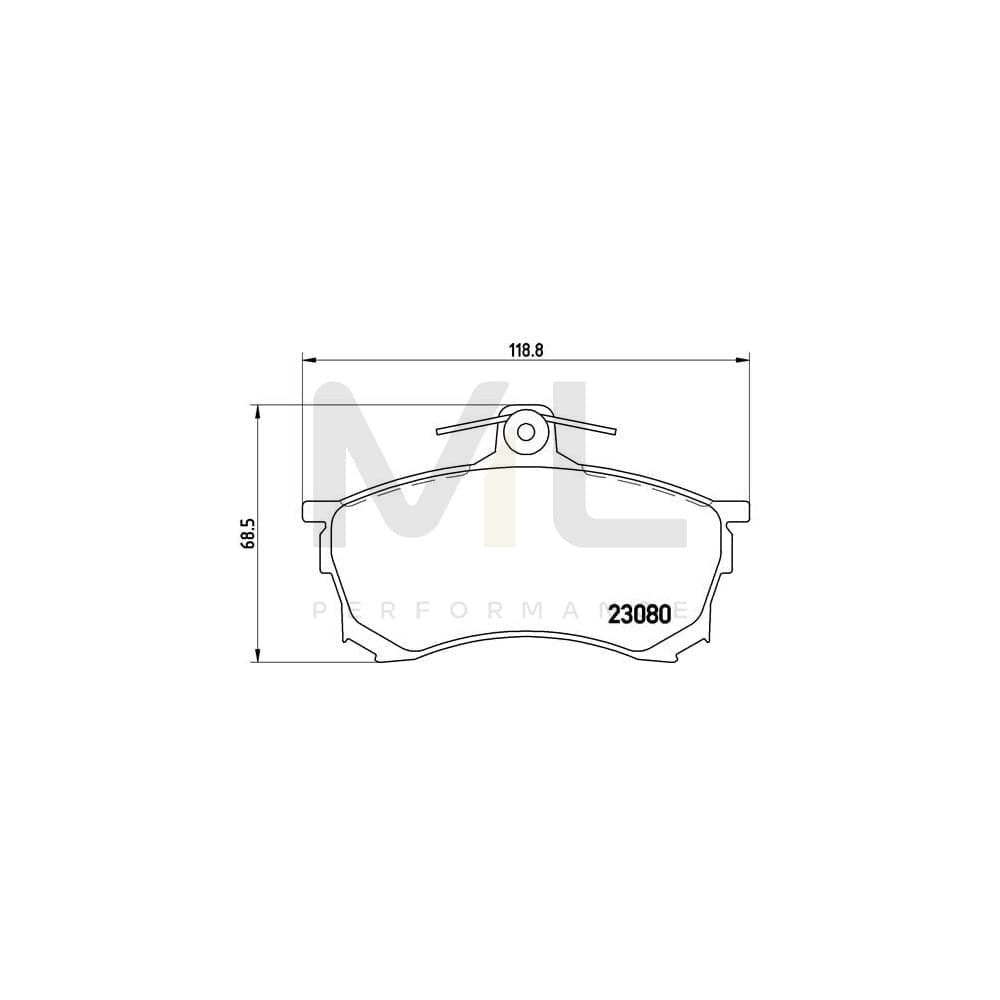 Brembo P 54 021 Brake Pad Set For Mitsubishi Carisma With Acoustic Wear Warning, With Brake Caliper Screws | ML Performance Car Parts