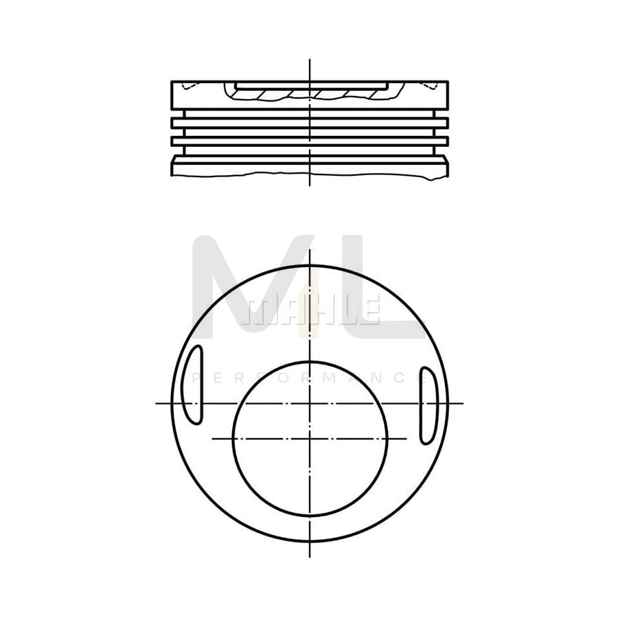 MAHLE ORIGINAL 002 69 10 Piston 95,5 mm, without cooling duct | ML Performance Car Parts