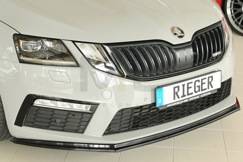 Rieger 00088140 Skoda 5E Octavia RS Front Splitter 2 | ML Performance UK Car Parts