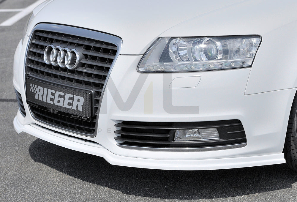 Rieger 00055330 Audi 4F A6 Front Splitter 2 | ML Performance UK Car Parts