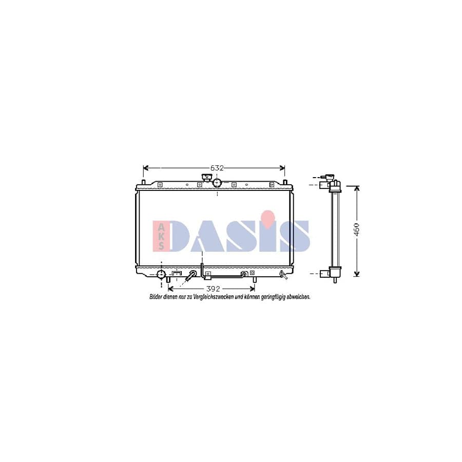 AKS Dasis 161310N Engine Radiator For Peugeot 405 | ML Performance UK