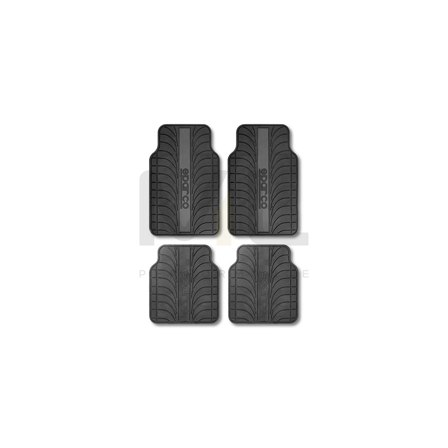 SPARCO SPC1913GR Floor mat set Latex, PVC, Front and Rear, Black, Grey | ML Performance Car Parts