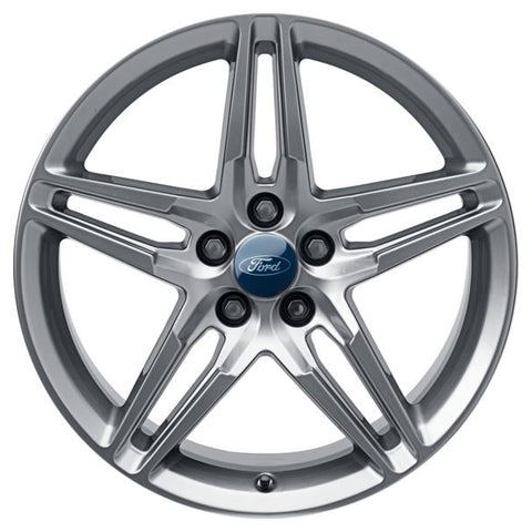 GENUINE FORD 2179552 MUSTANG ALLOY WHEEL 19" FRONT, 5 X 2-SPOKE DESIGN, FORGED SILVER | ML Performance UK