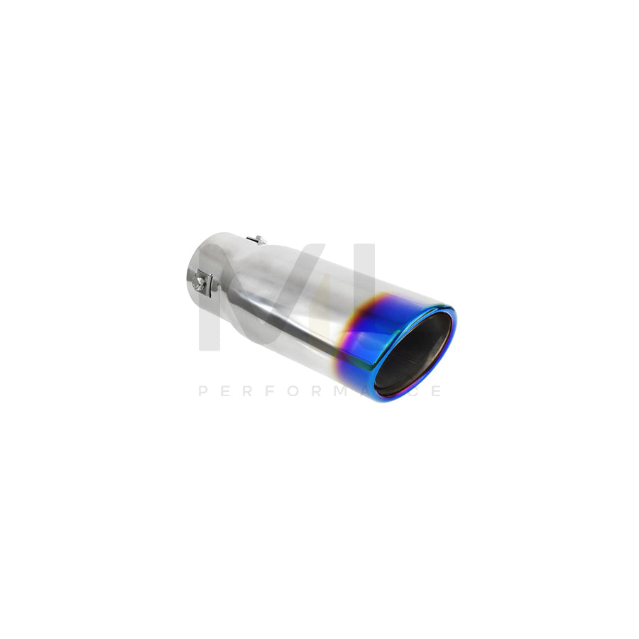 AMiO MT 021BLC 02353 Exhaust tip 86 mm, Blue, oval, straight, Stainless Steel, 204mm, 65mm | ML Performance Car Parts