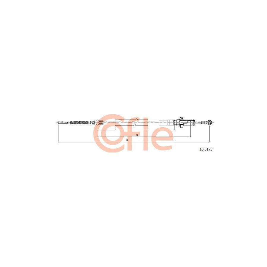 Cofle 10.5175 Hand Brake Cable For Land Rover Range Rover Ii (P38A)