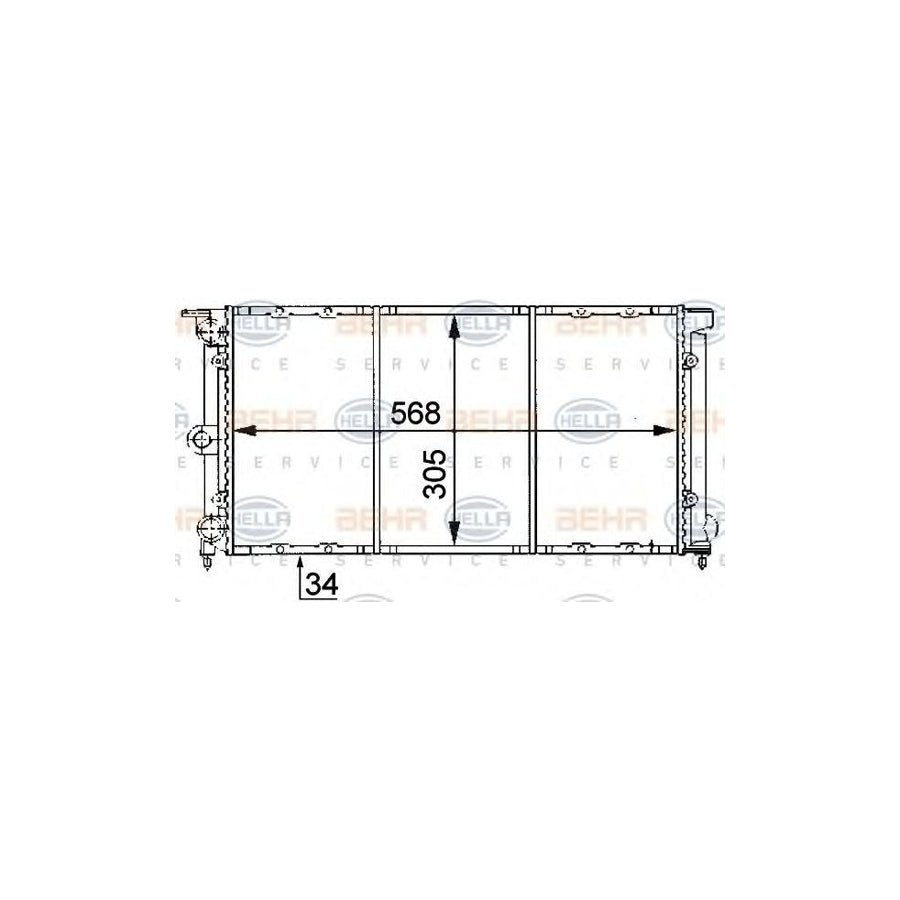 Hella 8MK 376 722-631 Engine Radiator