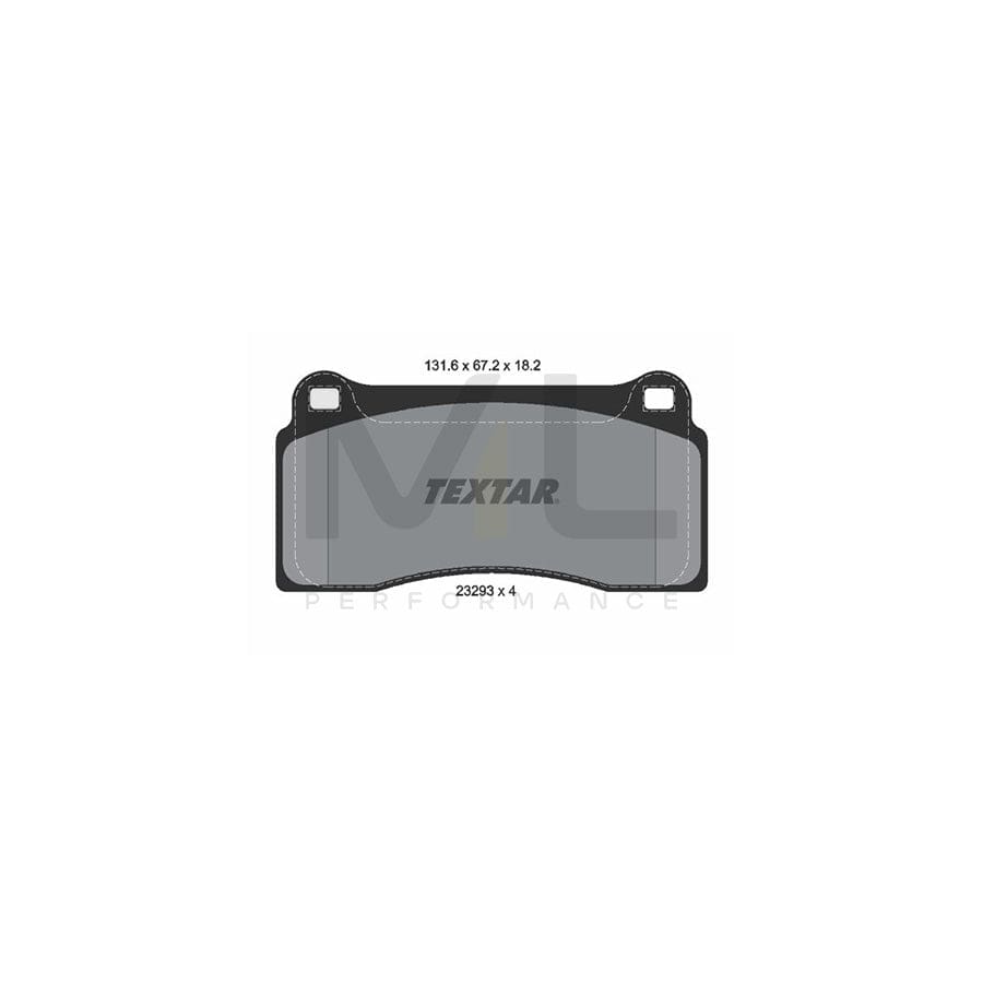 TEXTAR 2329301 Brake pad set not prepared for wear indicator | ML Performance Car Parts