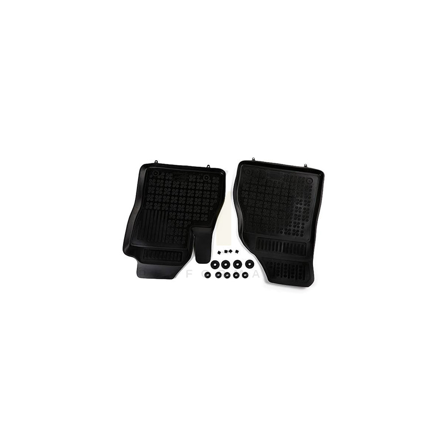 REZAW PLAST Tailored 201209P Floor mat set Elastomer, Front, Quantity: 2, Black | ML Performance Car Parts