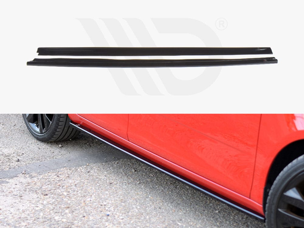 Maxton Design SK-FA-2-RS-SD1T Side Skirts Diffusers Skoda Fabia MK2 Rs (2010-2014) | ML Performance UK Car Parts