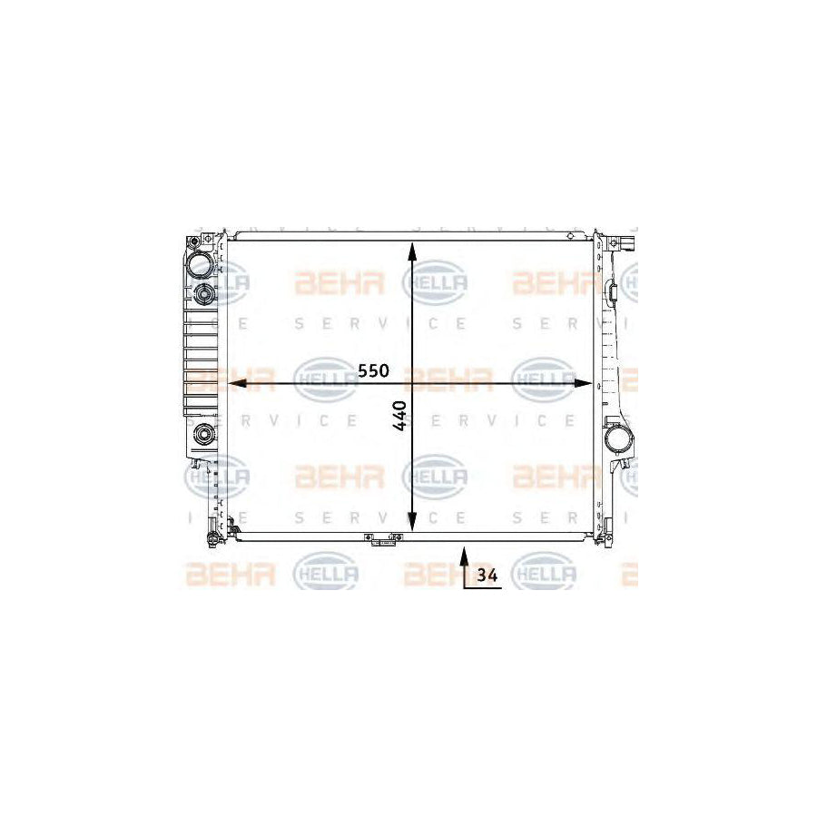 Hella 8MK 376 722-531 Engine Radiator