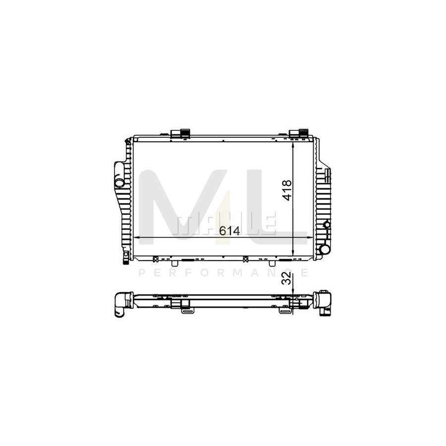 MAHLE ORIGINAL CR 307 000S Engine radiator with oil cooler, Brazed cooling fins | ML Performance Car Parts