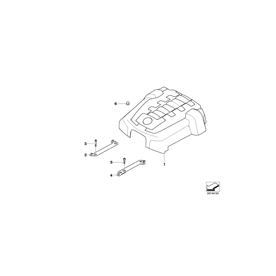 Genuine BMW 11617545202 E64 E60 E63 Bracket For Sound Insulation Hood ZYL. 1-4 (Inc. 550i, 650i & 740i) | ML Performance UK Car Parts