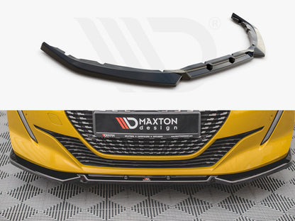 Maxton Design PE-208-2-FD1T Front Splitter V1 Peugeot 208 MK2 (2019-) | ML Performance UK Car Parts