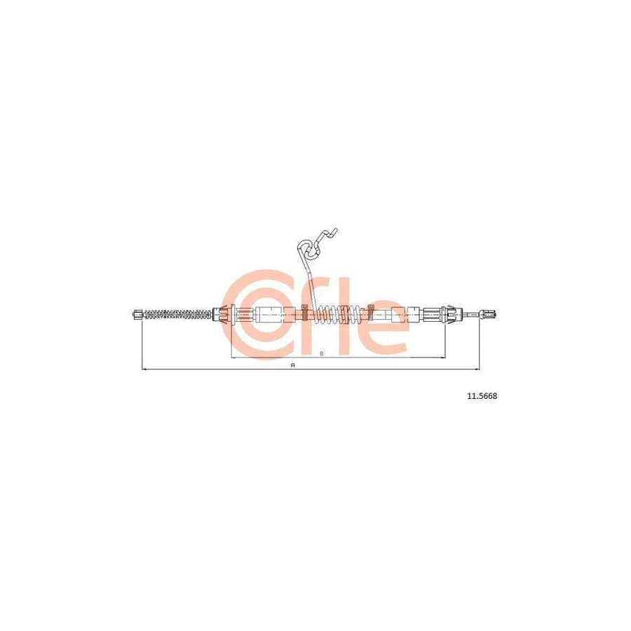 Cofle 11.5668 Hand Brake Cable For Ford Transit