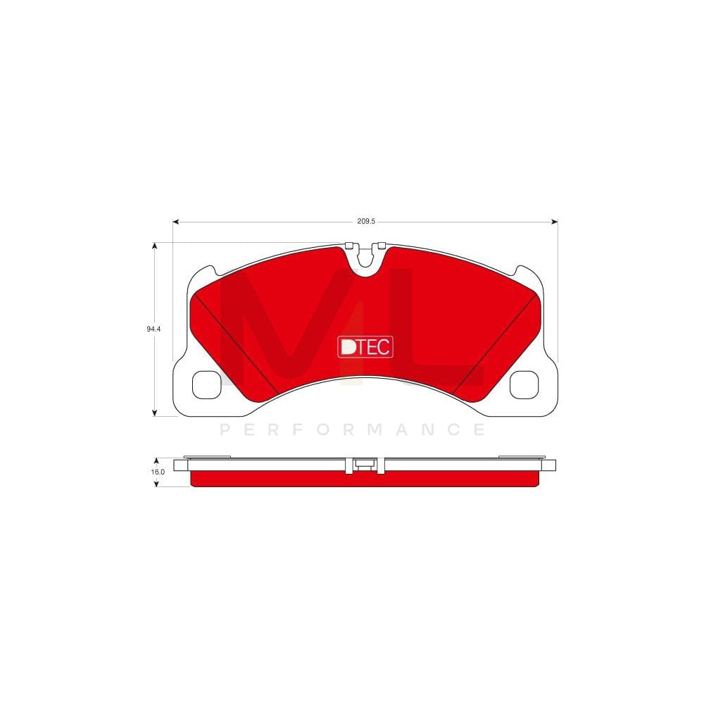 TRW Dtec Cotec Gdb1774Dte Brake Pad Set Prepared For Wear Indicator | ML Performance Car Parts