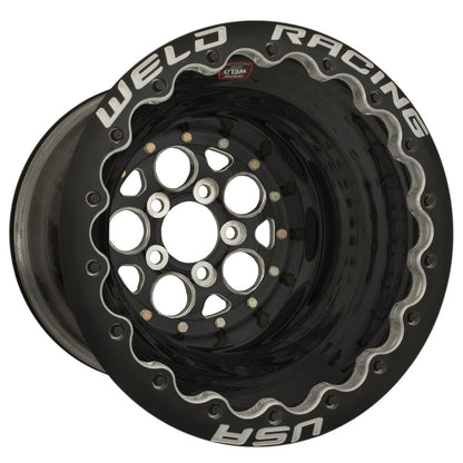 Weld 86P-616B278UP Magnum Wheel 16x16 5x4.75 ET-114 BS4 Polished Center - Black Shell