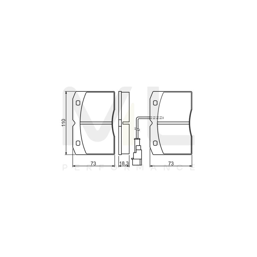 Bosch 0986494276 Brake Pad Set For Iveco Daily With Integrated Wear Sensor BP1188 | ML Performance Car Parts