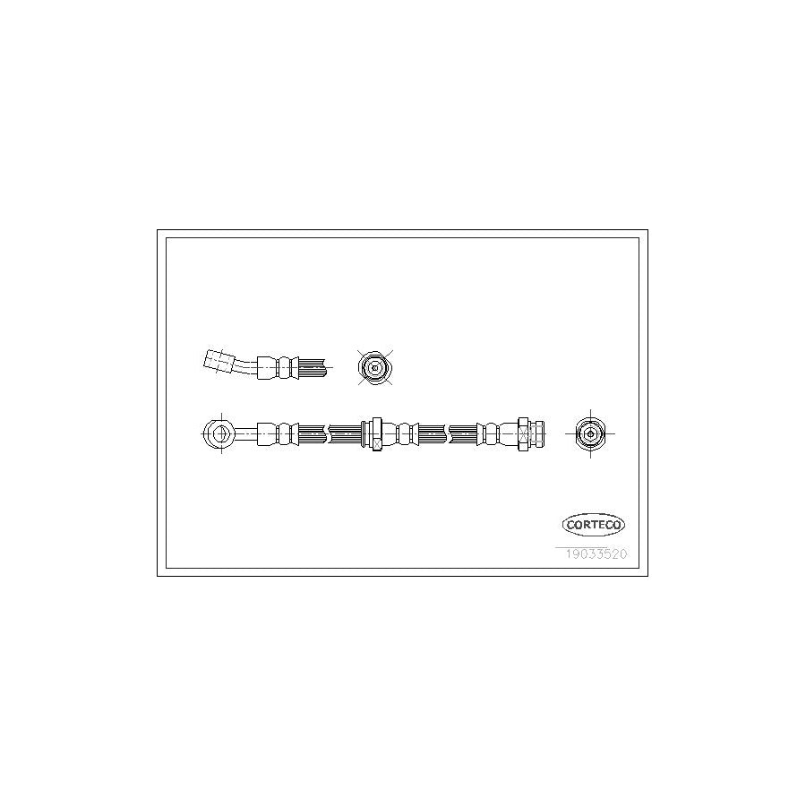 Corteco 19033520 Brake Hose For Hyundai Santa Fe I (Sm) | ML Performance UK
