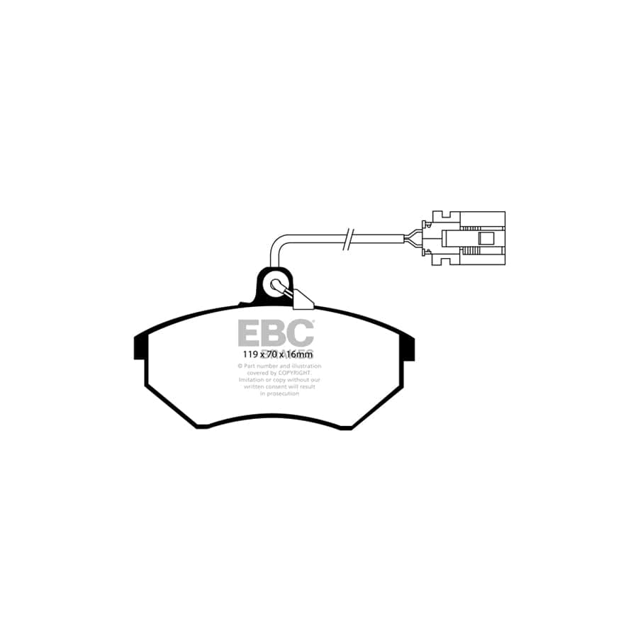 EBC PDKF2098 VW Mk3 Ultimax Front Brake Pad & Plain Disc Kit - Girling/TRW Caliper 2 | ML Performance UK Car Parts