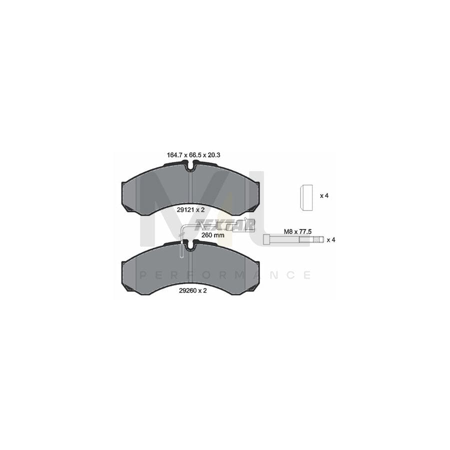 TEXTAR 2912113 Brake pad set with integrated wear warning contact | ML Performance Car Parts