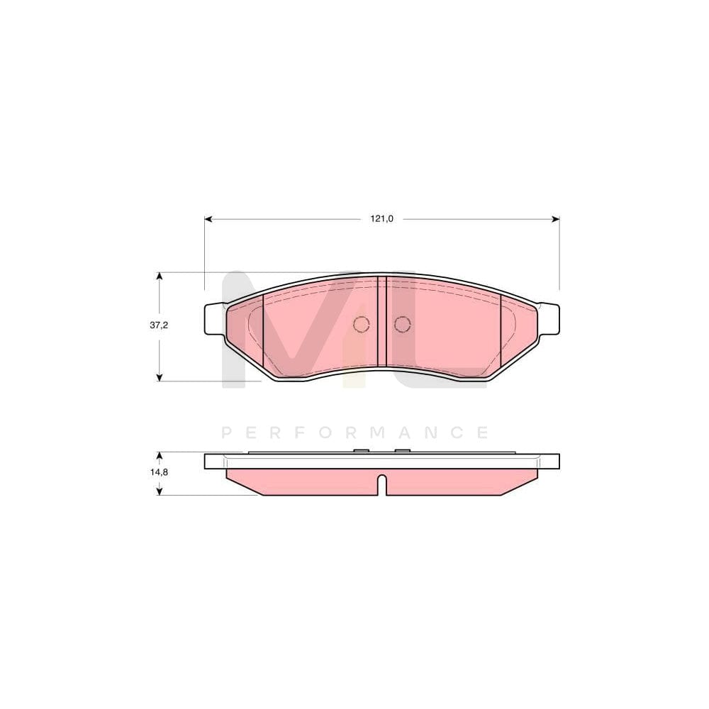 TRW Gdb3346 Brake Pad Set Not Prepared For Wear Indicator | ML Performance Car Parts