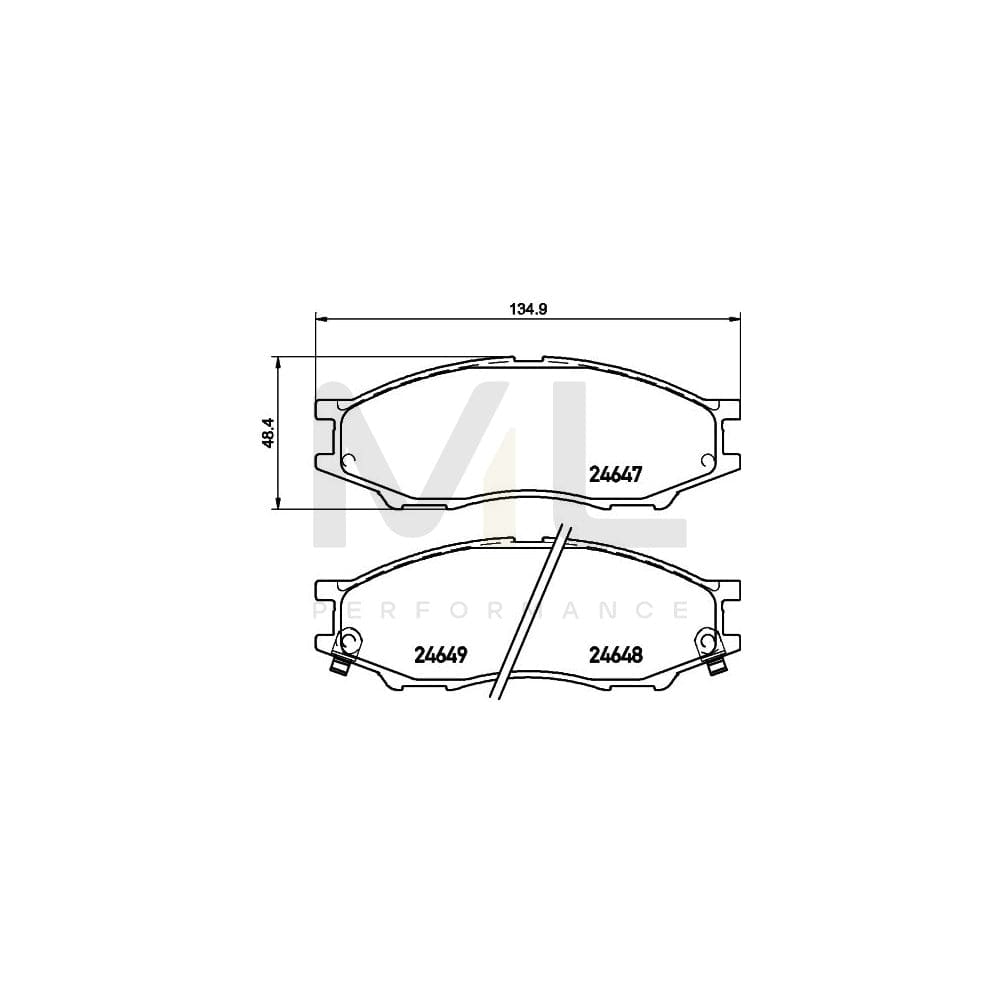 Hella 8DB 355 020-041 Brake Pad Set With Acoustic Wear Warning | ML Performance Car Parts