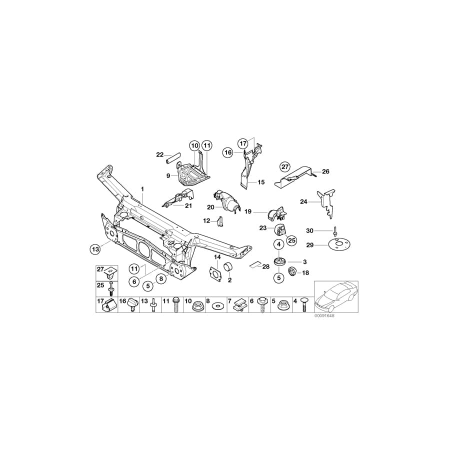 Genuine BMW 51718234798 E46 Right Steering Gear Cover (Inc. 320d, 328i & 320Cd) | ML Performance UK Car Parts