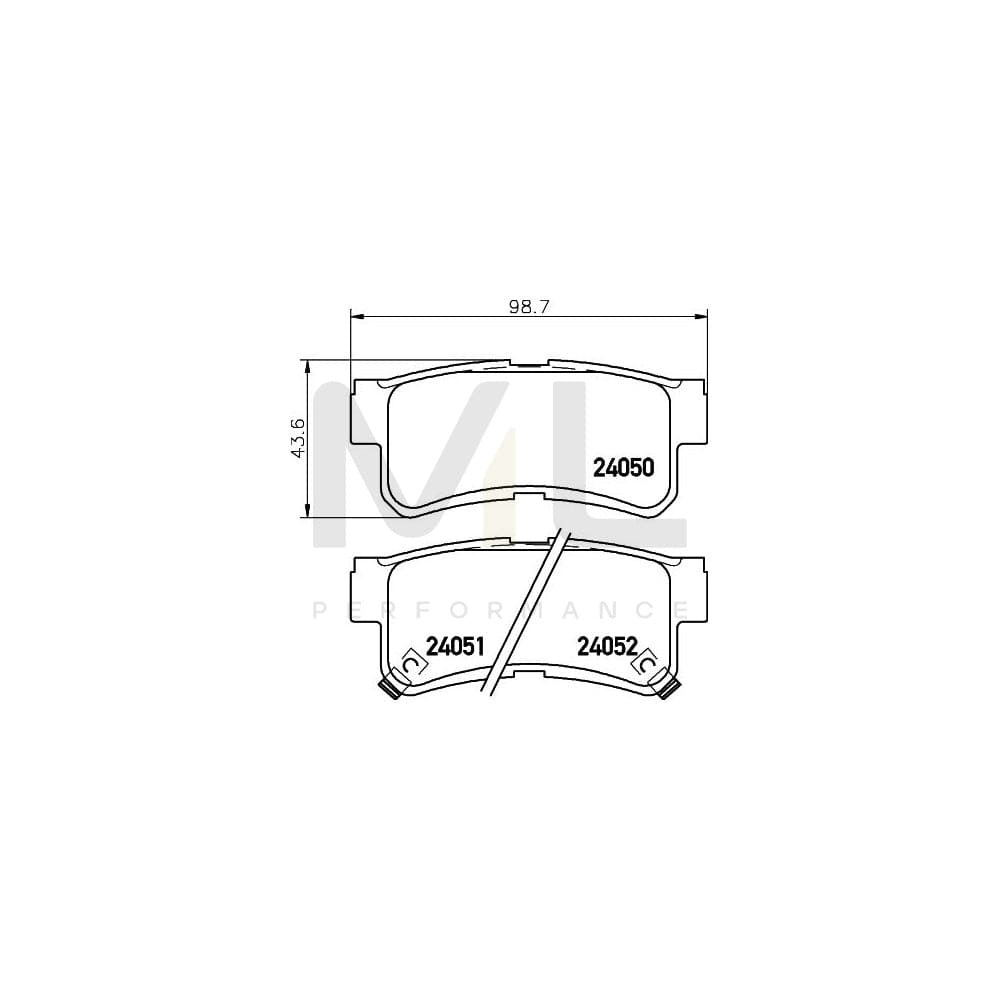 Hella 8DB 355 011-151 Brake Pad Set With Acoustic Wear Warning | ML Performance Car Parts