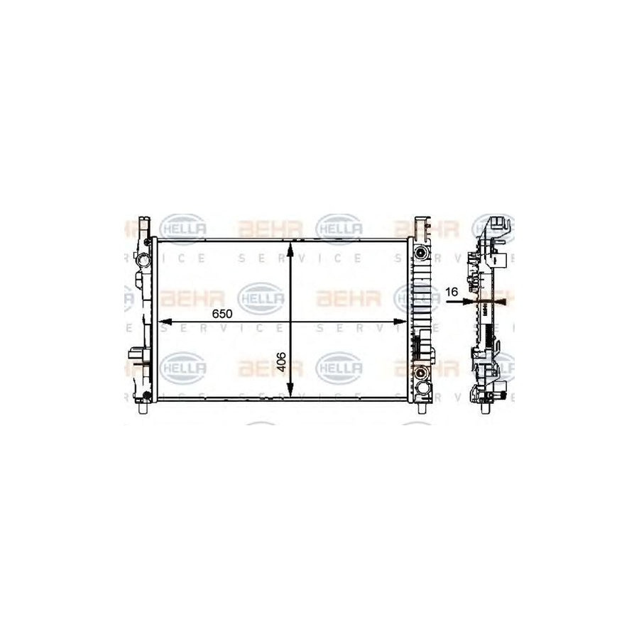 Hella 8MK 376 721-034 Engine Radiator