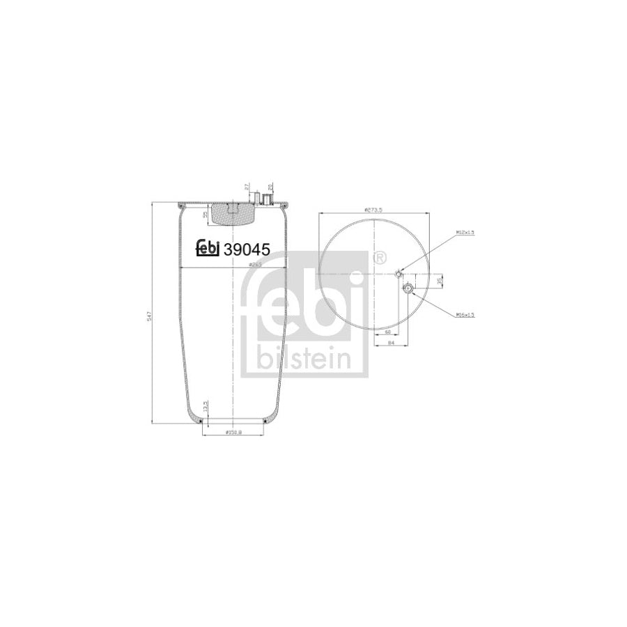 Febi Bilstein 39045 Boot, Air Suspension