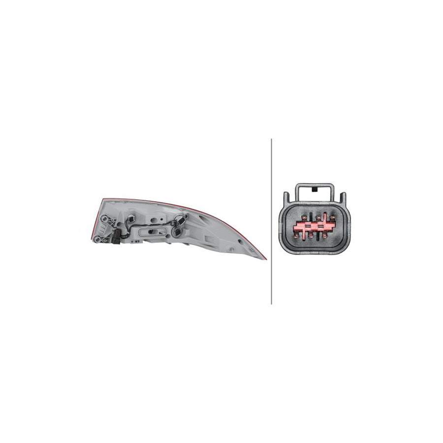 Hella 2SK 354 868-031 Rear Light For Jaguar Xf Saloon (X260)